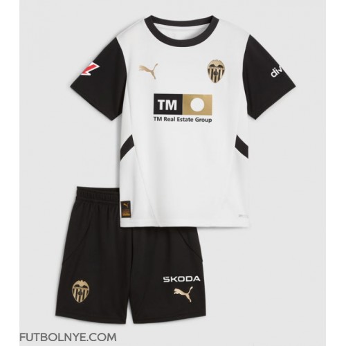 Camiseta Valencia Primera Equipación para niños 2024-25 manga corta (+ pantalones cortos)